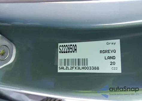 2020 Land Rover Range Rover Evoque First Edition from USA, damaged, VIN SALZL2FX3LH003388